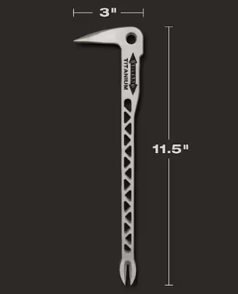 Stiletto 12 in. Titanium Clawbar Nail Puller with Dimpler -- TICLW12
