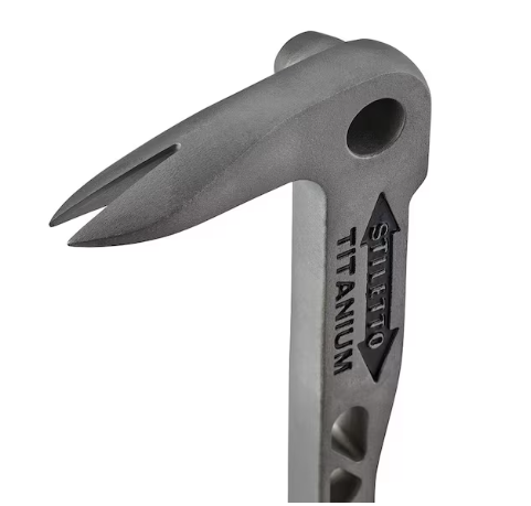 Stiletto 12 in. Titanium Clawbar Nail Puller with Dimpler -- TICLW12