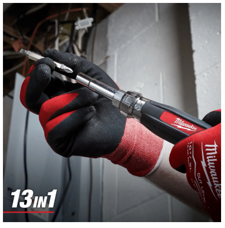 Milwaukee 13in1 Cushion Grip Screwdriver with Schrader Bit -- 48-22-2881