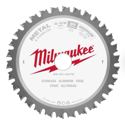 Milwaukee 5-3/8" Metal & Stainless Cutting Circular Saw Blade -- 48-40-4070
