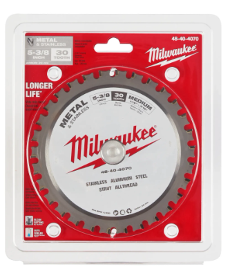 Milwaukee 5-3/8" Metal & Stainless Cutting Circular Saw Blade -- 48-40-4070