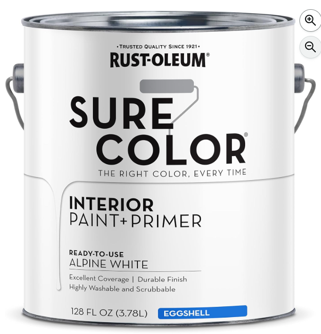 Rust-Oleum -- Sure Color Interior Paint + Primer, Eggshell, 1 Gal