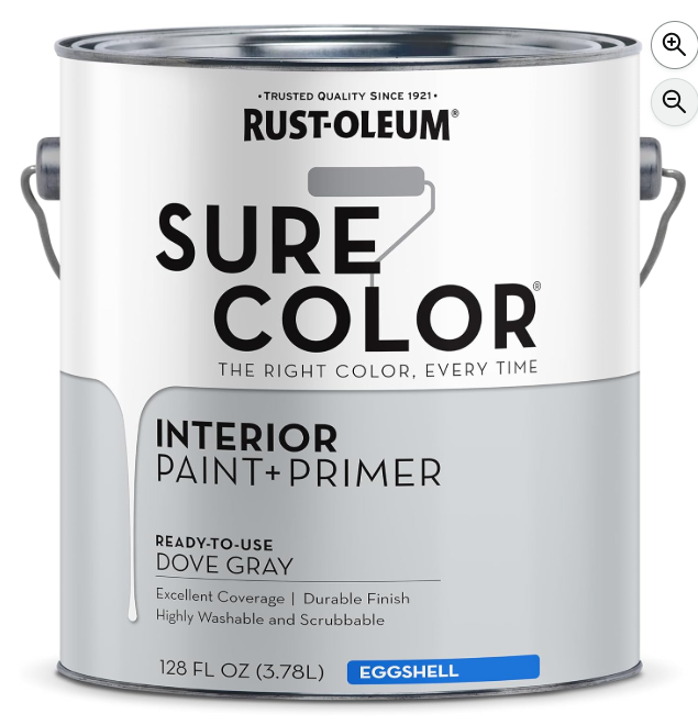 Rust-Oleum -- Sure Color Interior Paint + Primer, Eggshell, 1 Gal