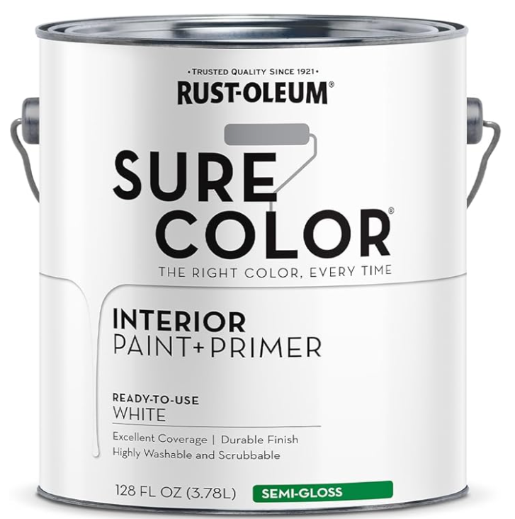Rust-Oleum -- Sure Color Interior Paint + Primer, Eggshell, 1 Gal