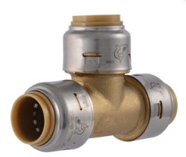 SharkBite 1/2 In. X 1/2 In. X 1/2 In. Brass Push-to-connect Tee