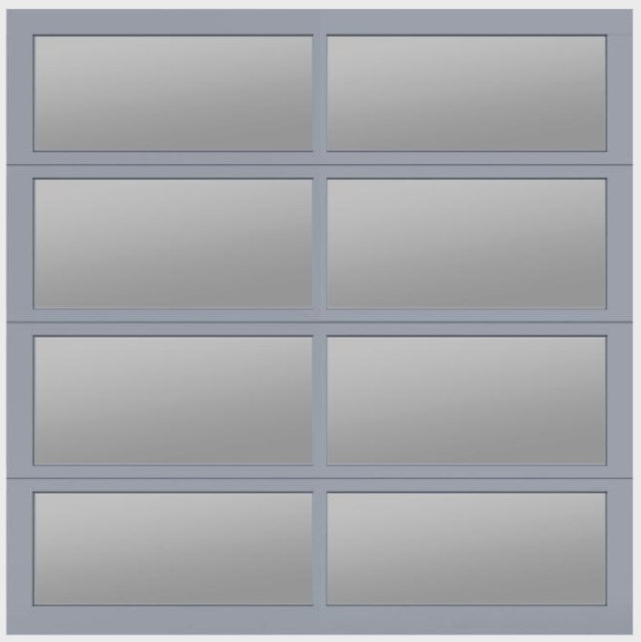 CHI 8'x8' 3297R, Insulated, Alum, Windows, 12R, Alum -- Door #254