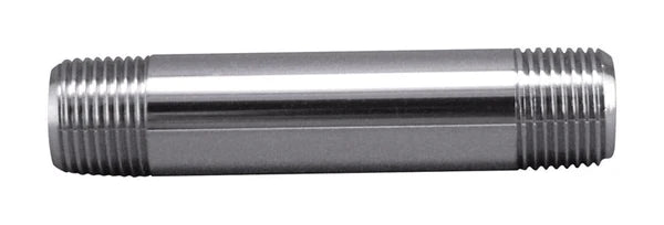 Plumb Pak PP33-10PCLF Pipe Nipple, 3/8 in, IPS, Brass, Chrome-Plated, 3 in L