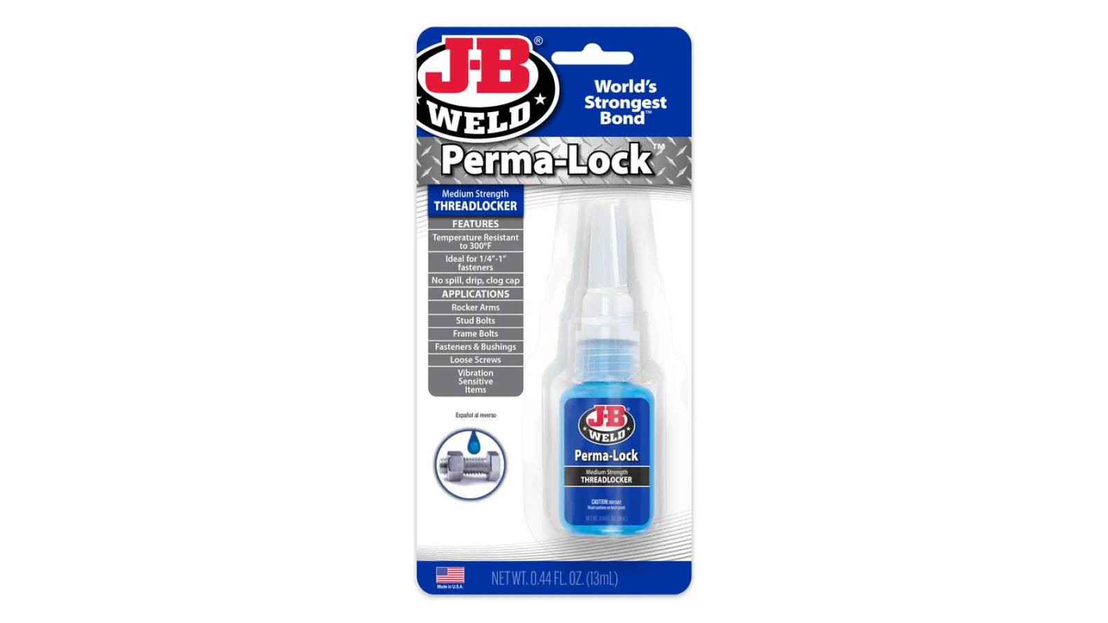 J-B Weld™ Perma Lock Blue Threadlocker 13ml