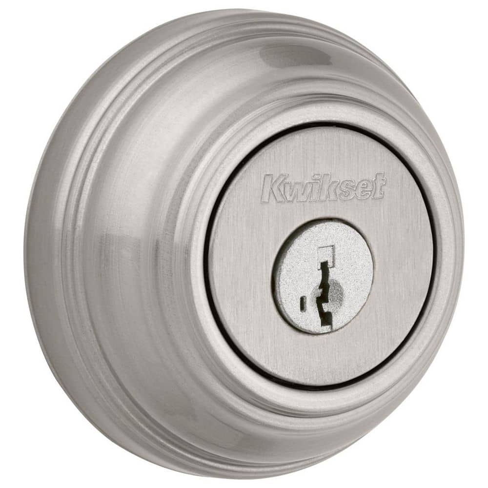Kwikset Satin Nickel Single Cylinder Deadbolt