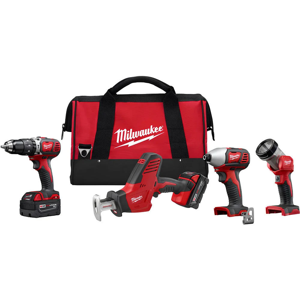 Milwaukee M18 4-Piece Combo Kit -- 2695-24