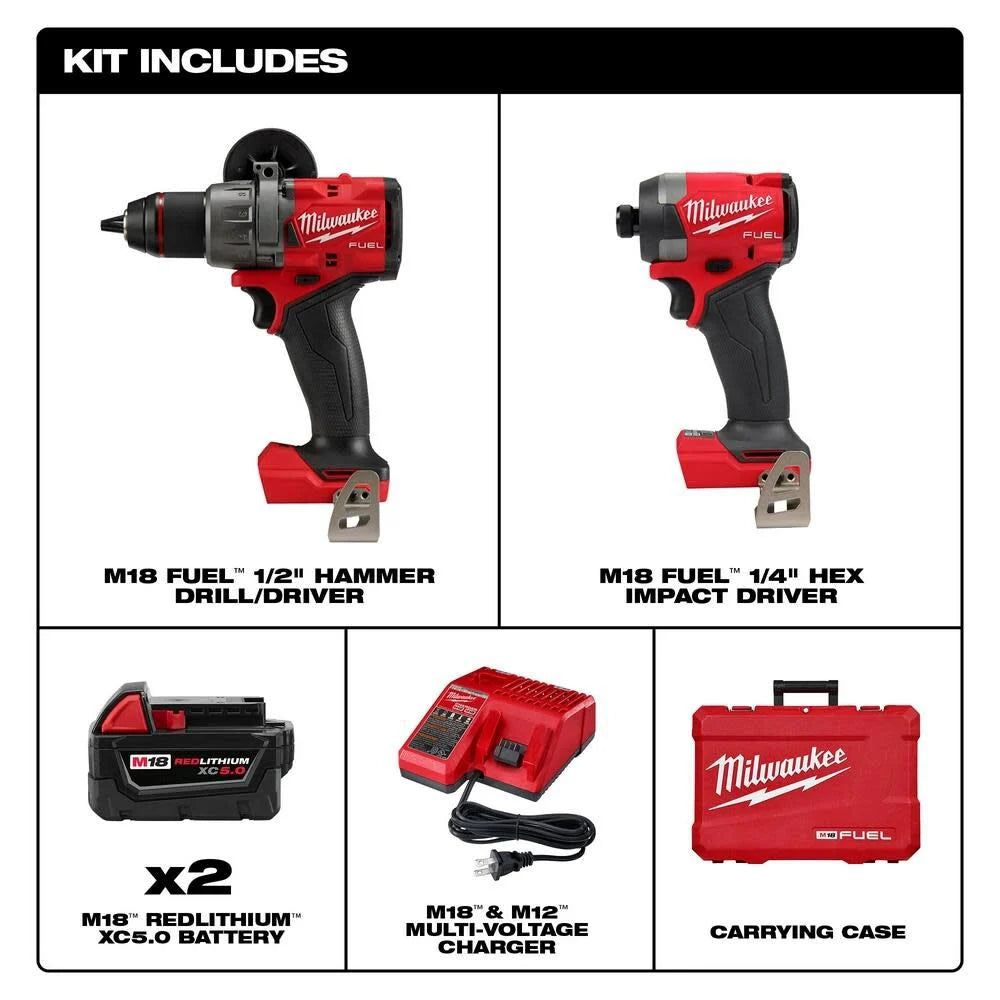 Milwaukee M18 FUEL 2 Tool Combo Kit - 3697-22