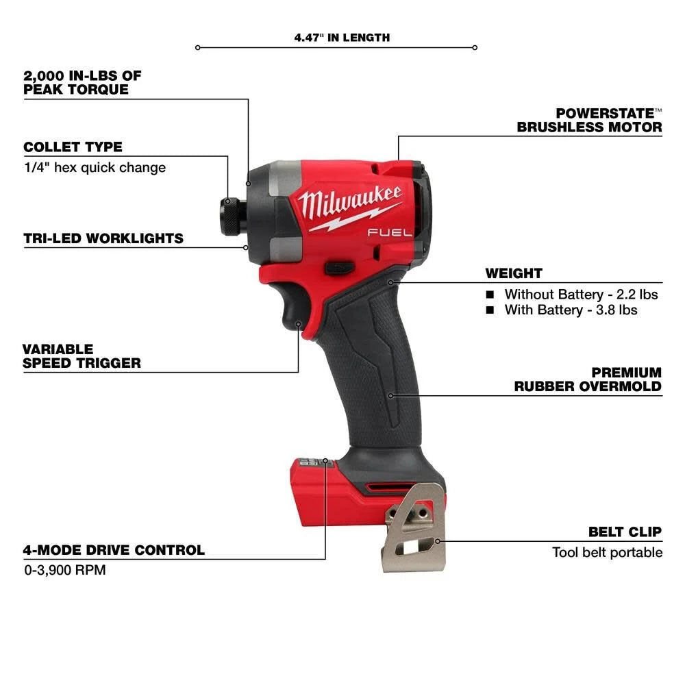 Milwaukee M18 FUEL 5 Tool Combo Kit -- 3697-25