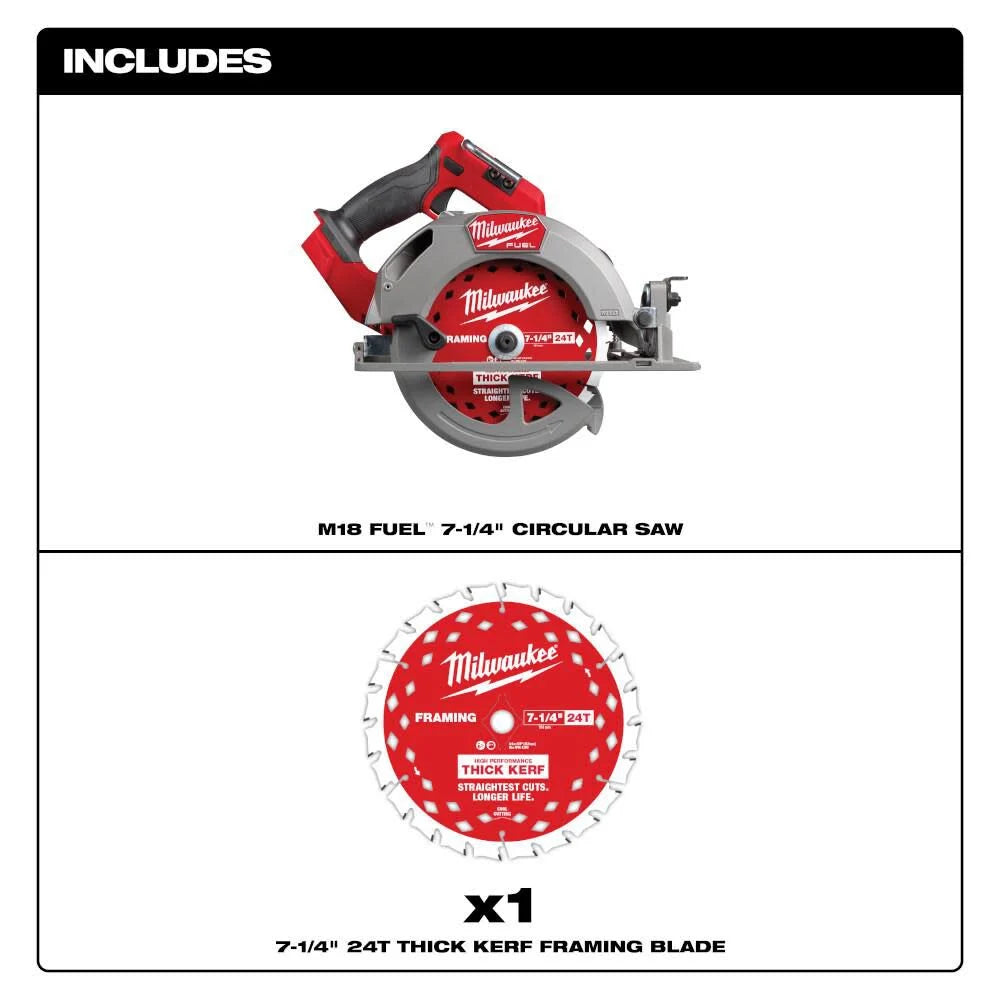 Milwaukee M18 FUEL 7-1/4 Inch Circular Saw (Bare Tool) -- 2834-20