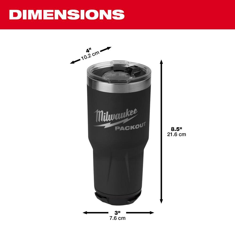 Milwaukee PACKOUT Tumbler Black 30oz -- 48-22-8393B