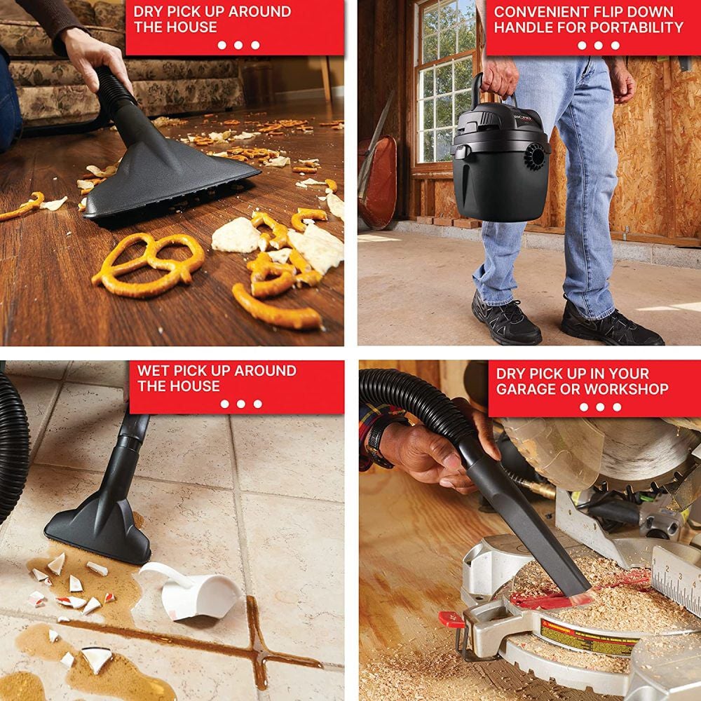 Shop Vac Micro Wet/Dry Vacuum 1 Gallon 1.0 Peak HP -- 2021005