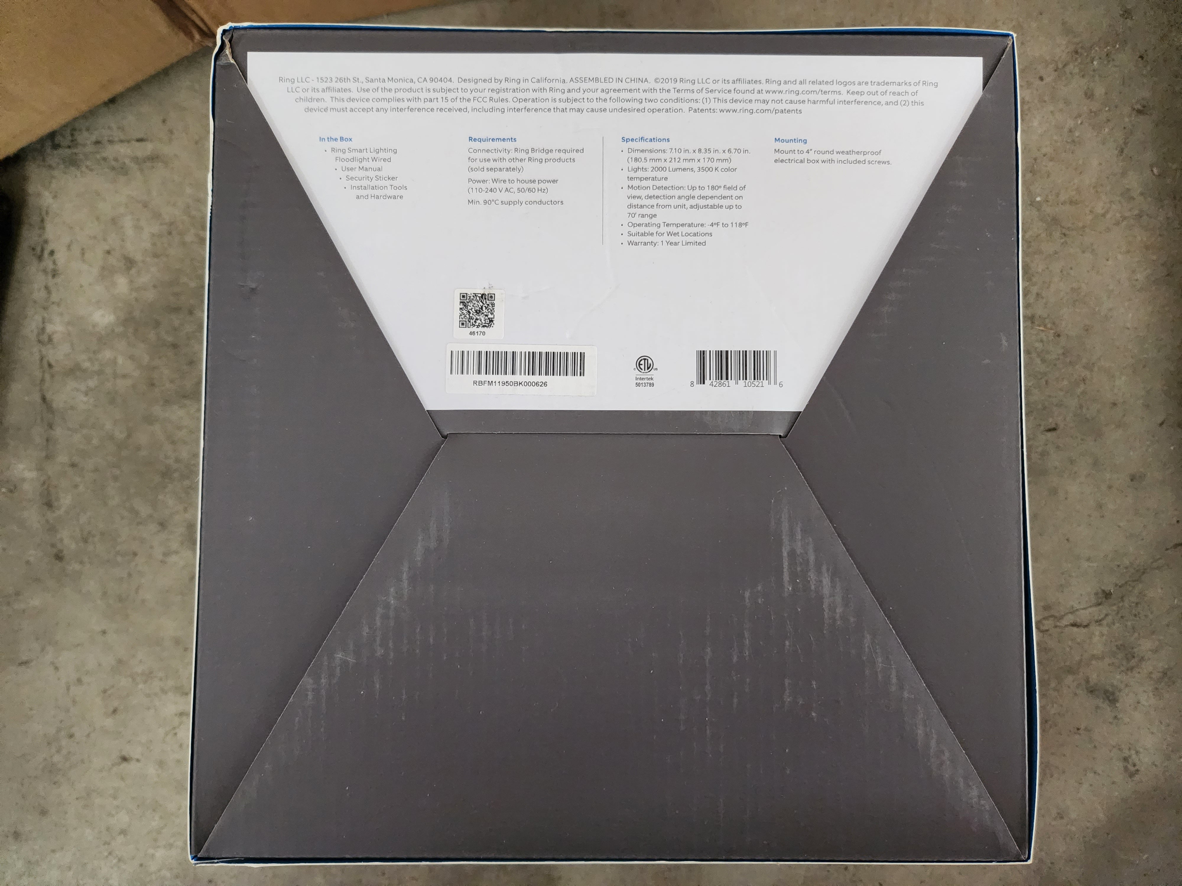 Ring Smart Lighting FLOODLIGHT WIRED (Black)