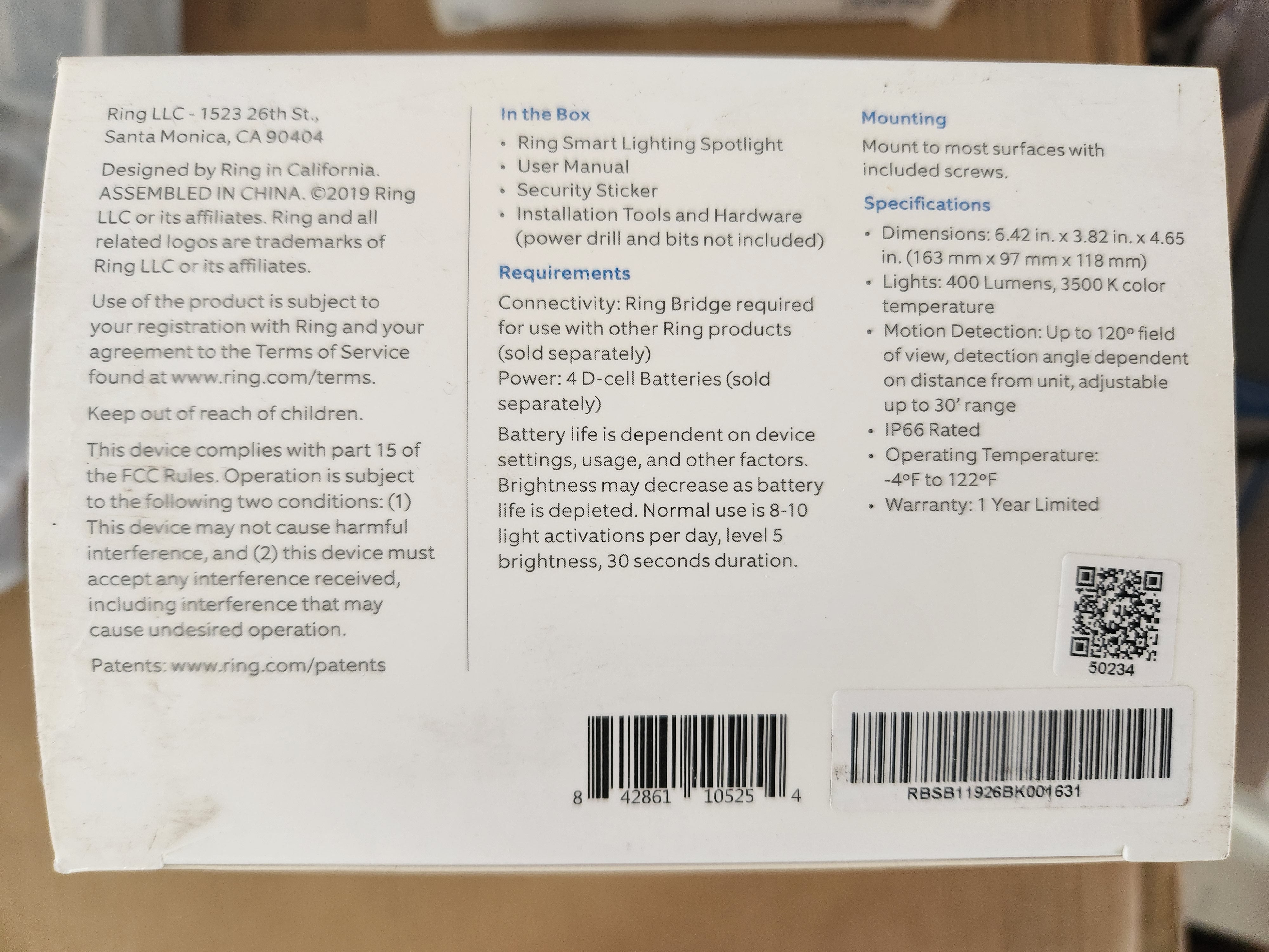 Ring Smart Lighting SPOTLIGHT (BLACK)