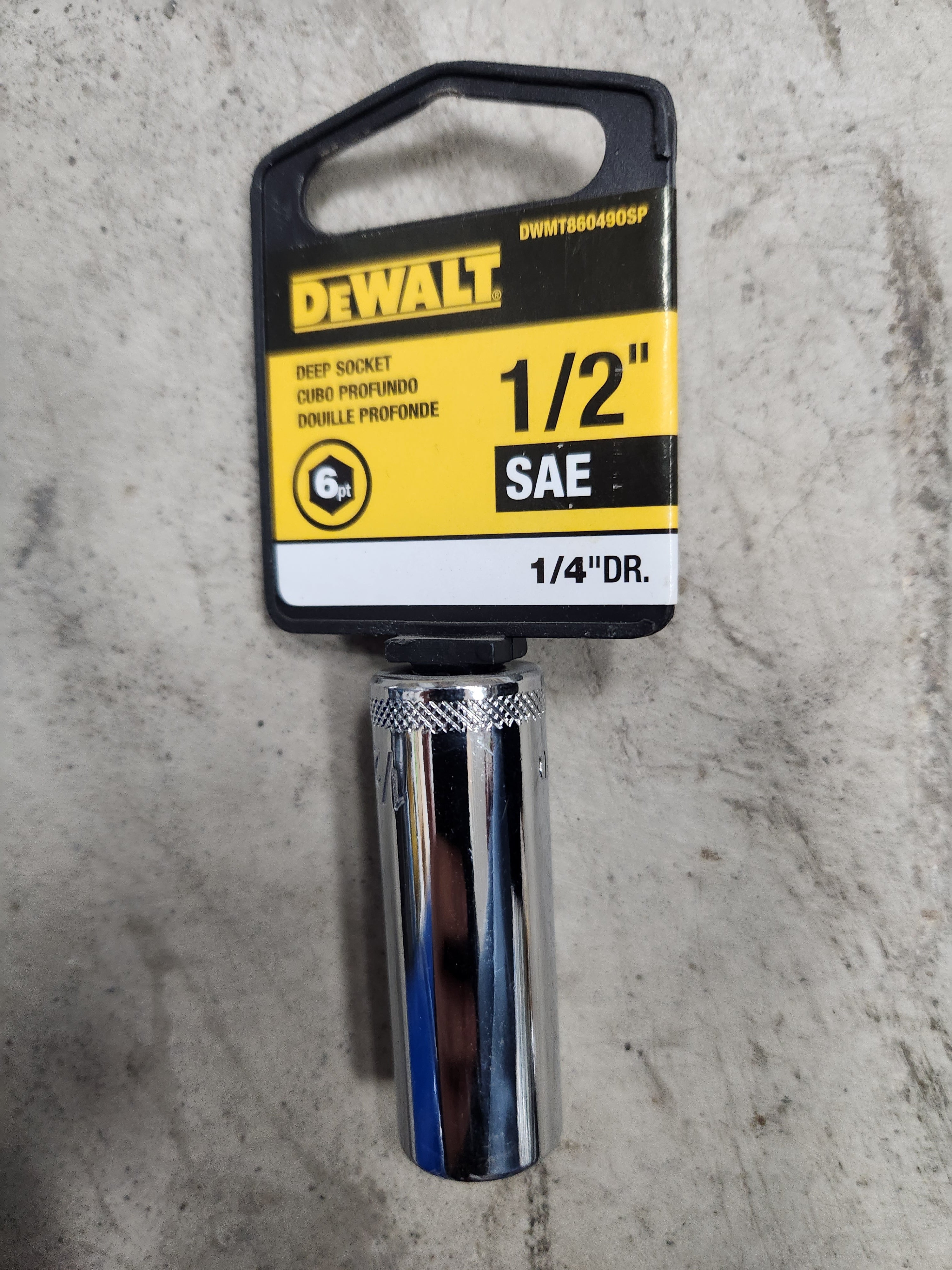 Dewalt Deep Sockets 6pt (Variety of sizes) (SAE-Standard)