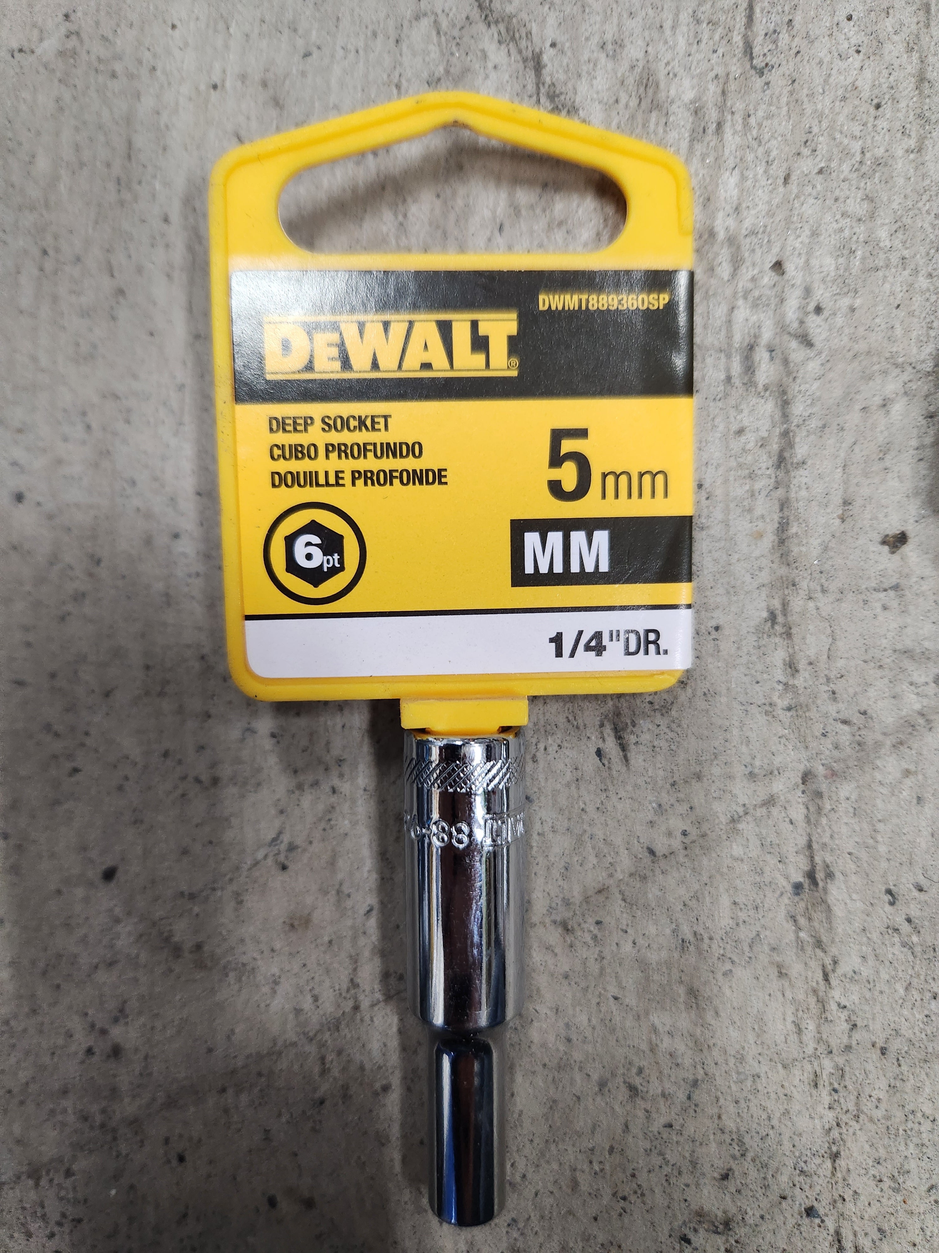 Dewalt Deep Sockets 6pt (Variety of sizes) (MM - Metric)