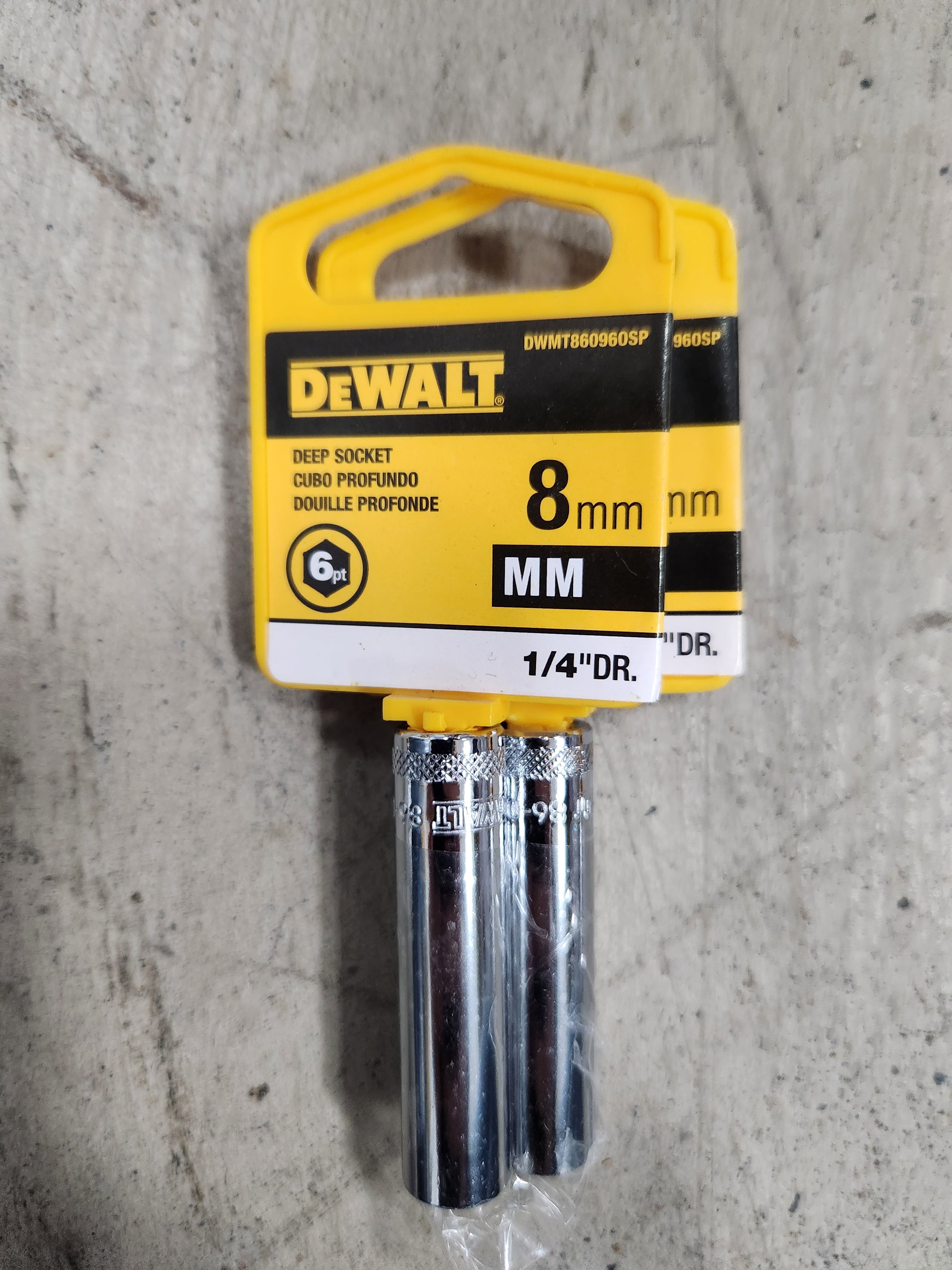 Dewalt Deep Sockets 6pt (Variety of sizes) (MM - Metric)