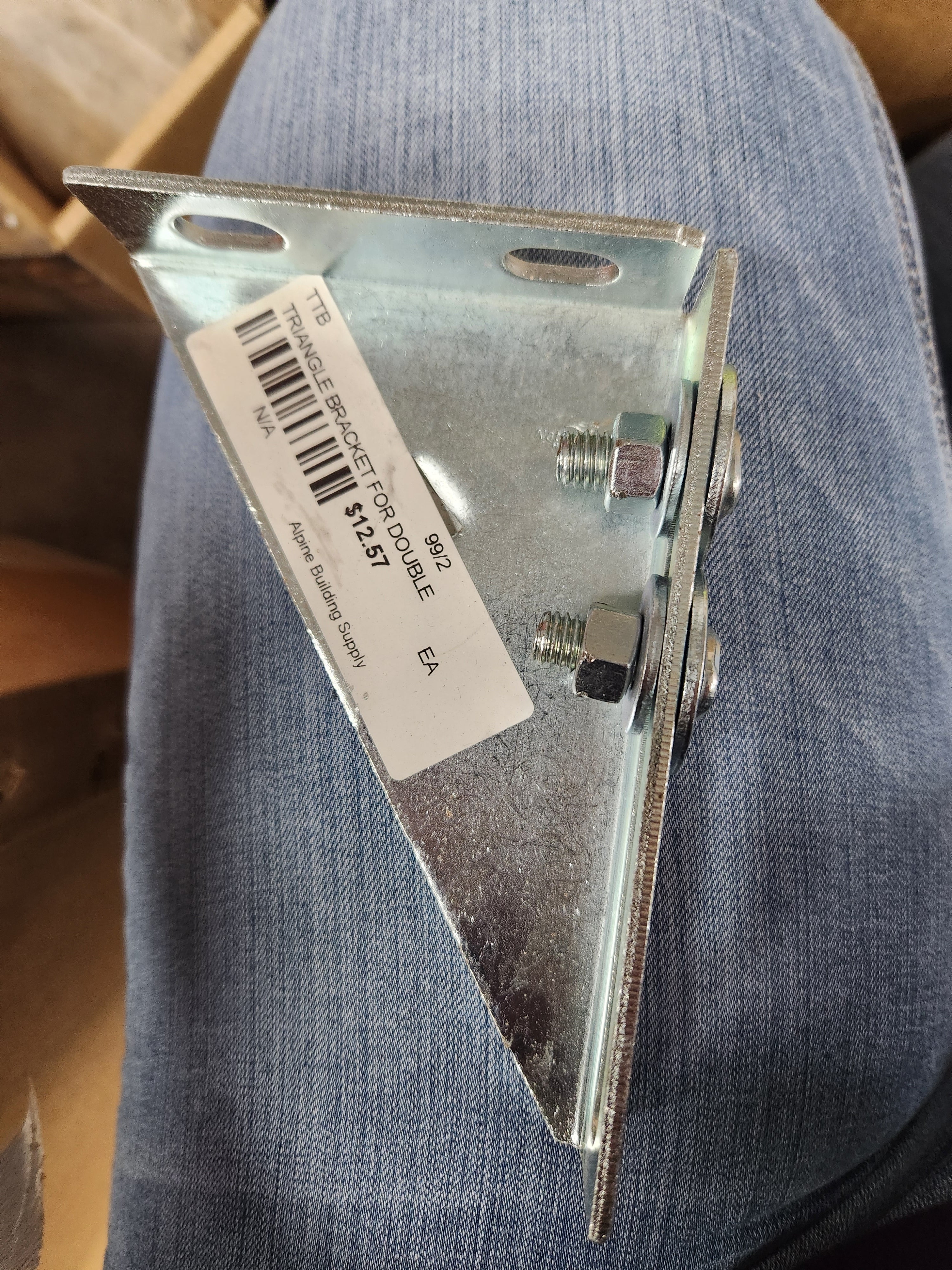 National Hardware N104-612 Triangle Bracket, Steel, Galvanized