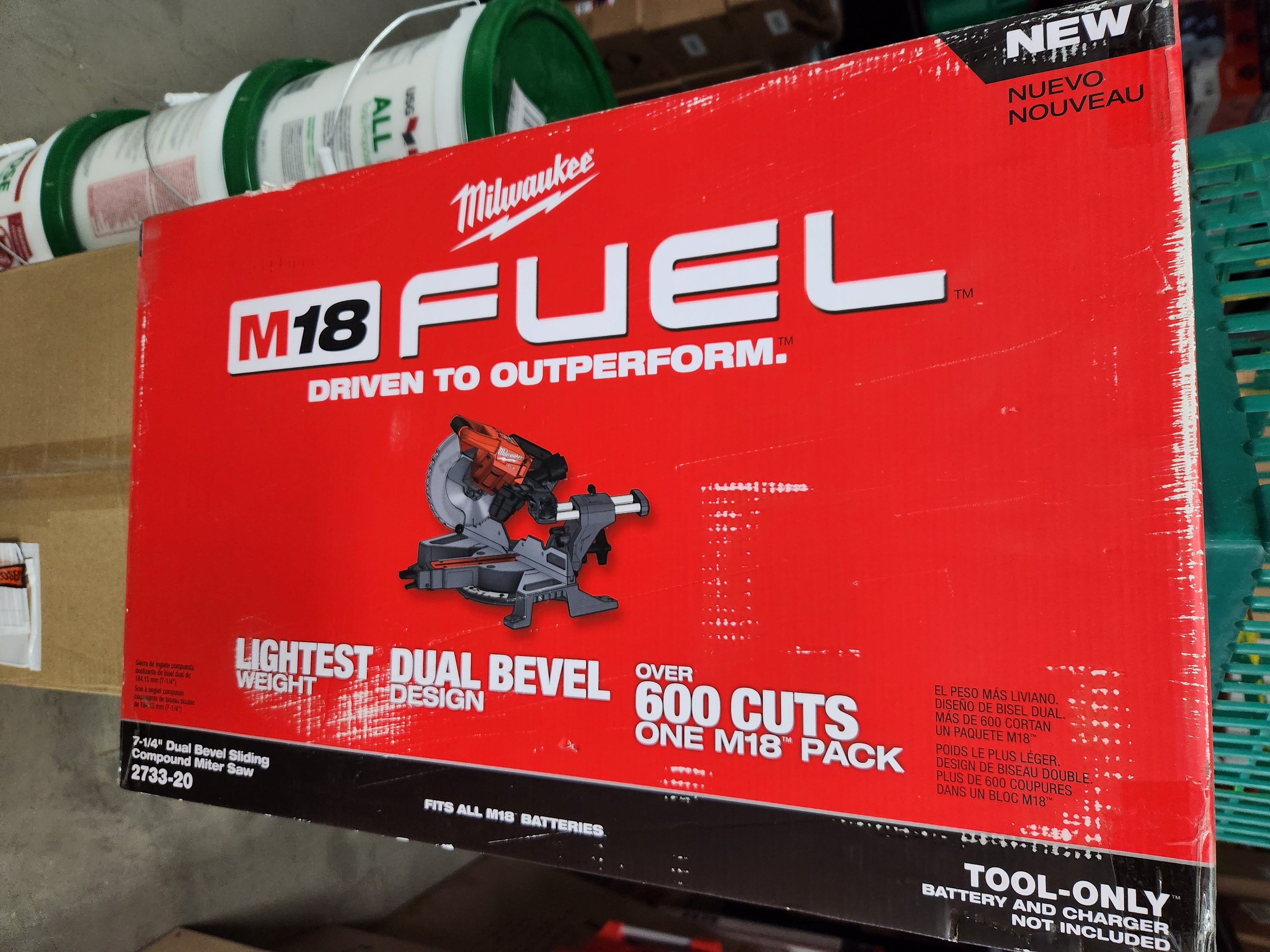 Milwaukee M18 FUEL™ 7-1/4” Dual Bevel Sliding Compound Miter Saw (Tool Only) 2733-20
