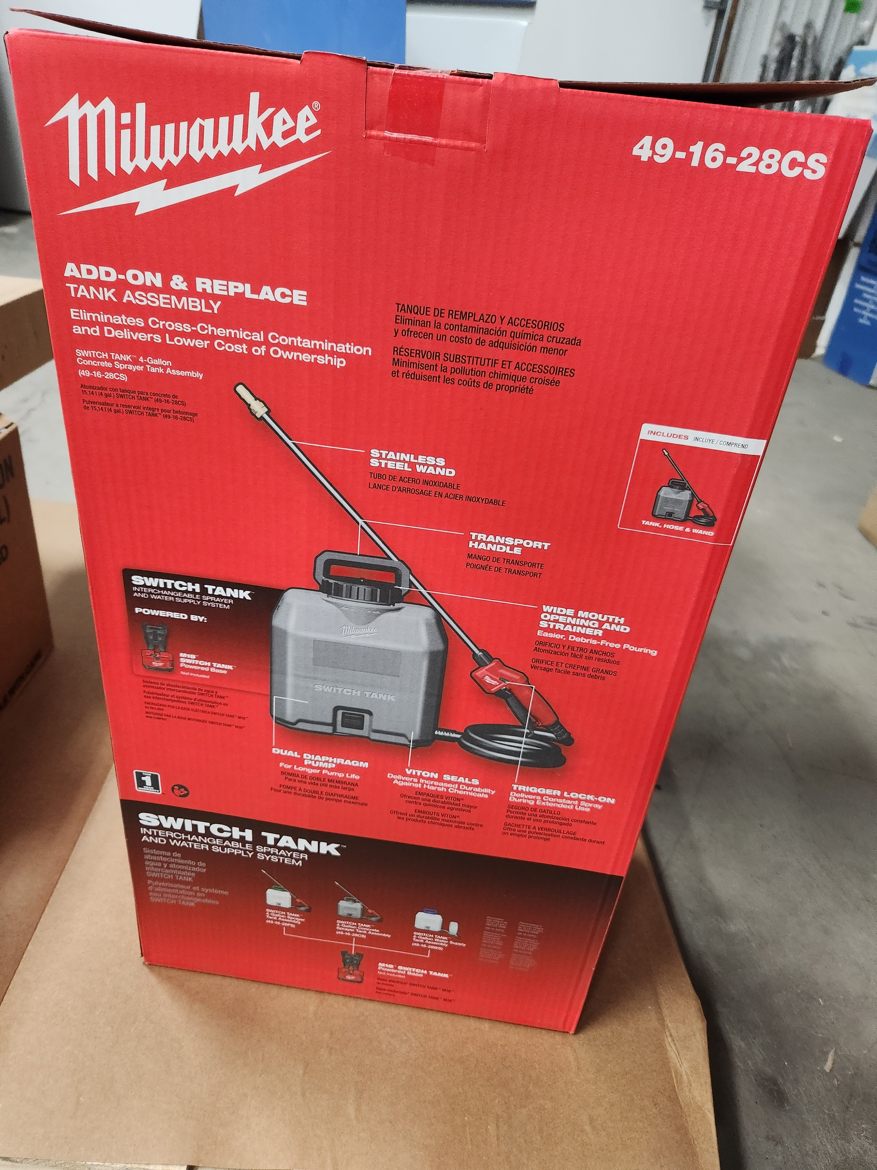 Milwaukee SWITCH TANK™ 4- Gallon Concrete Sprayer Tank Assembly 49-16-28CS