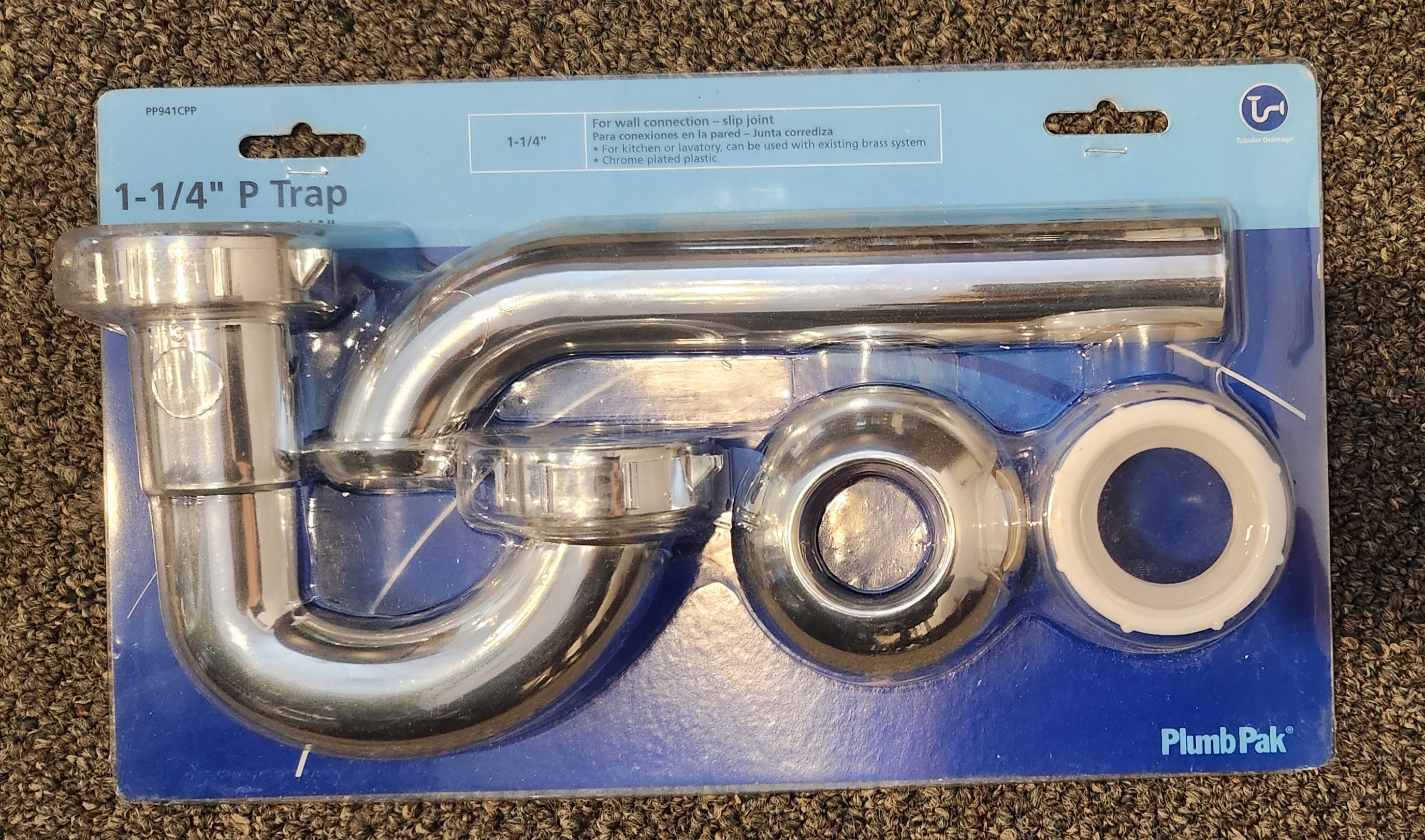 Plumb Pak PP941CPP P-Trap, 1-1/4 in, Plastic