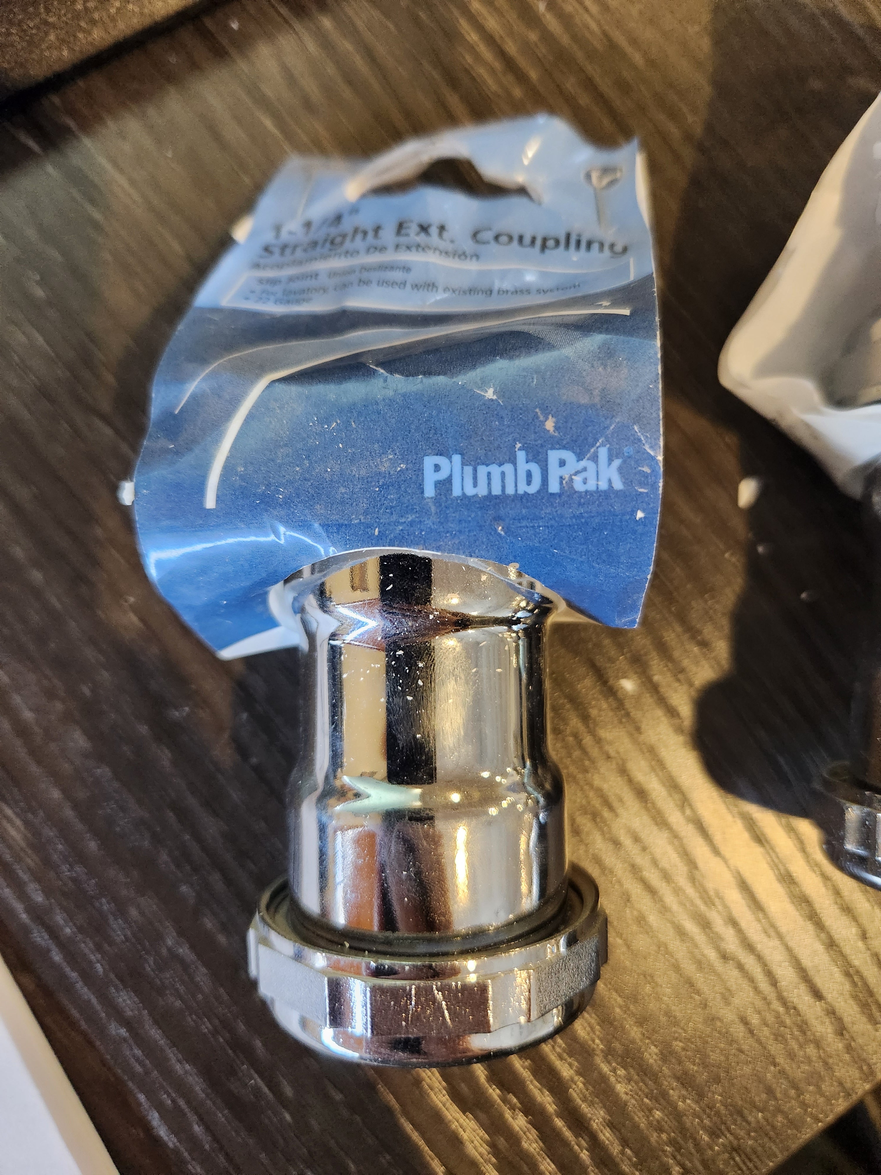 Plumb Pak PP169 Extension Pipe Coupling, 1-1/4 in, Slip Joint