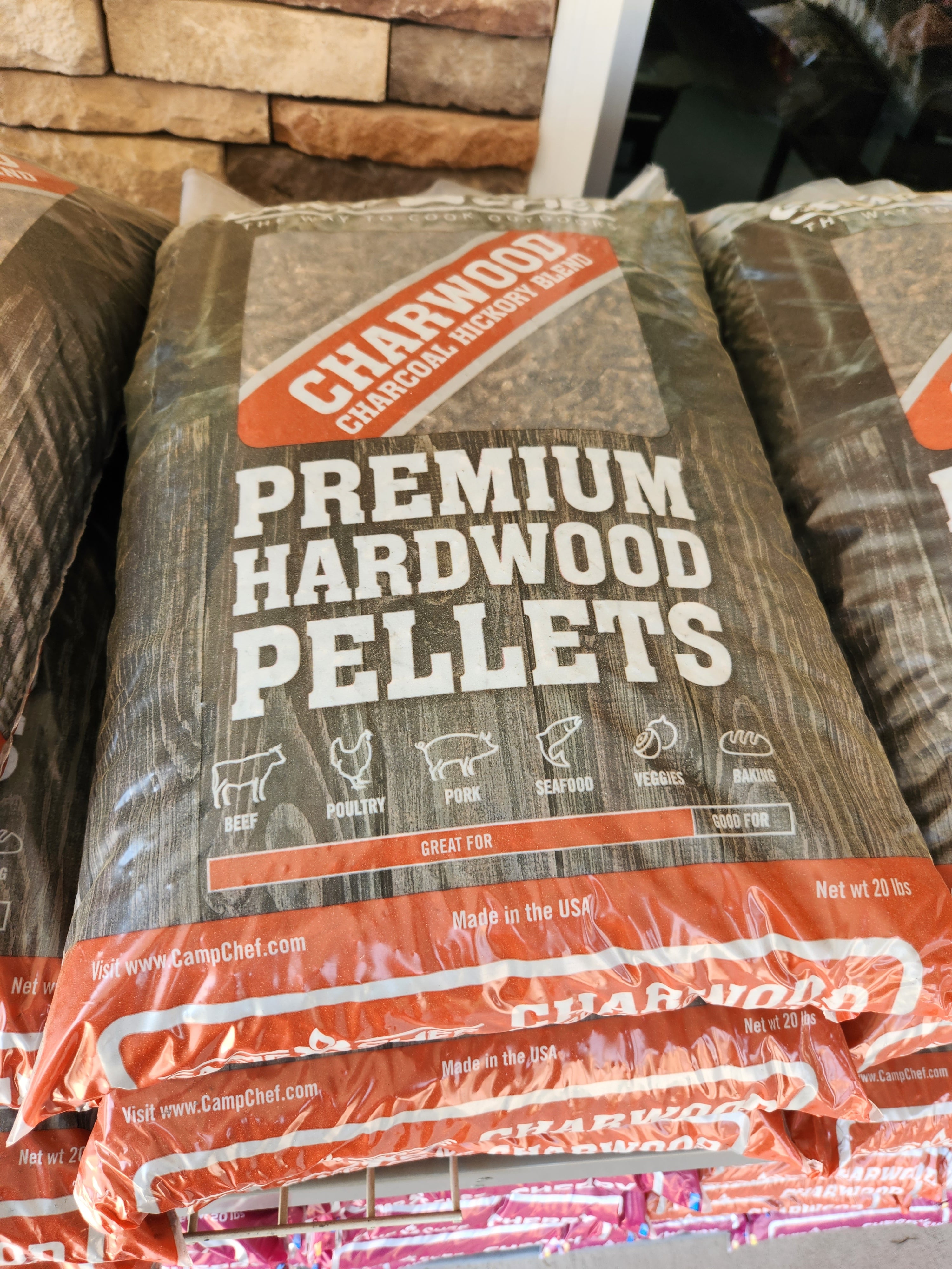 Camp Chef PREMIUM HARDWOOD PELLETS Charwood Charcoal Hickory Blend