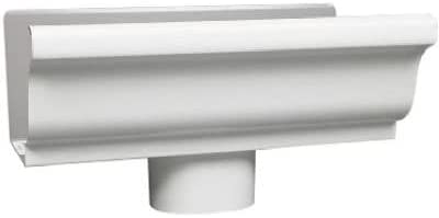 Amerimax 5in X 10in White K-Style Gutter End with Drop - 27-010