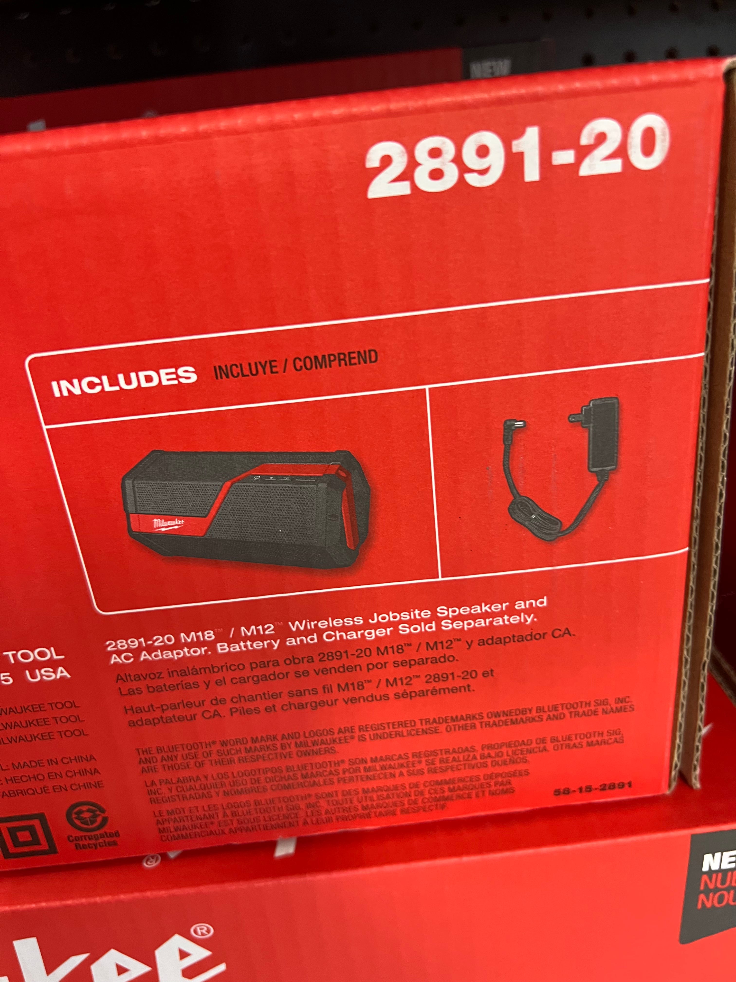 Milwaukee Bluetooth Speaker -- 2891-20