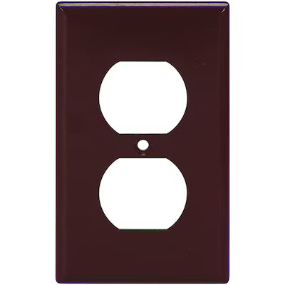 Eaton 1 -Gang Brown Plastic Round Wall Plate -- 2132B-Box
