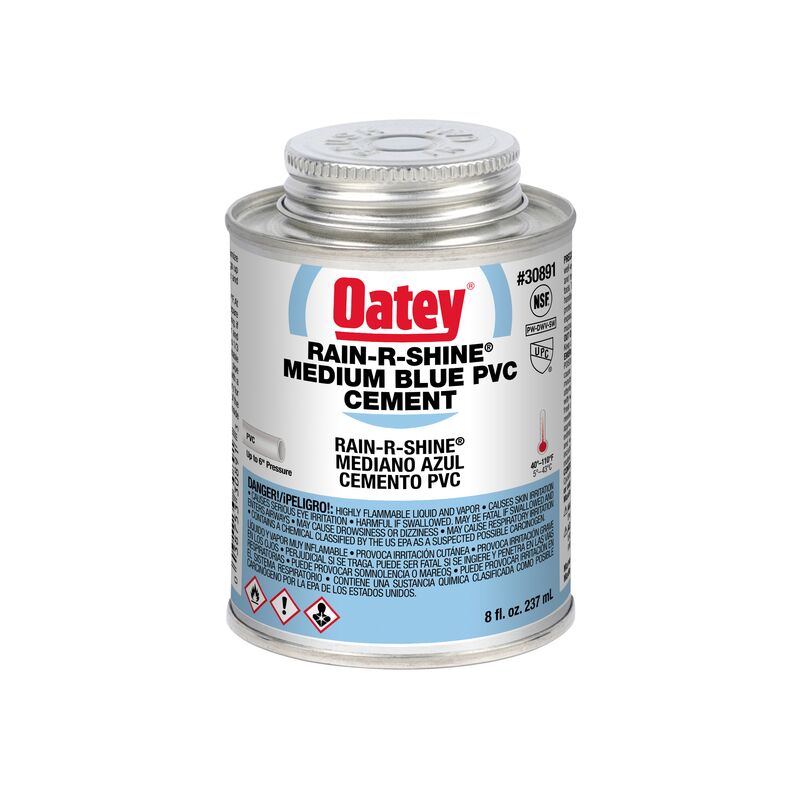 Oatey 30891 Rain-R-Shine Blue Cement For PVC 8 oz.