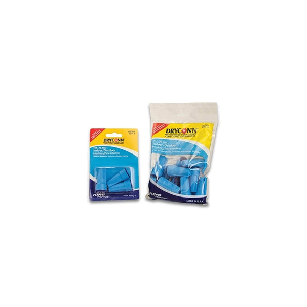 DryConn 14-6 AWG Copper Wire Waterproof Wire Connector Aqua/Blue 3 pk