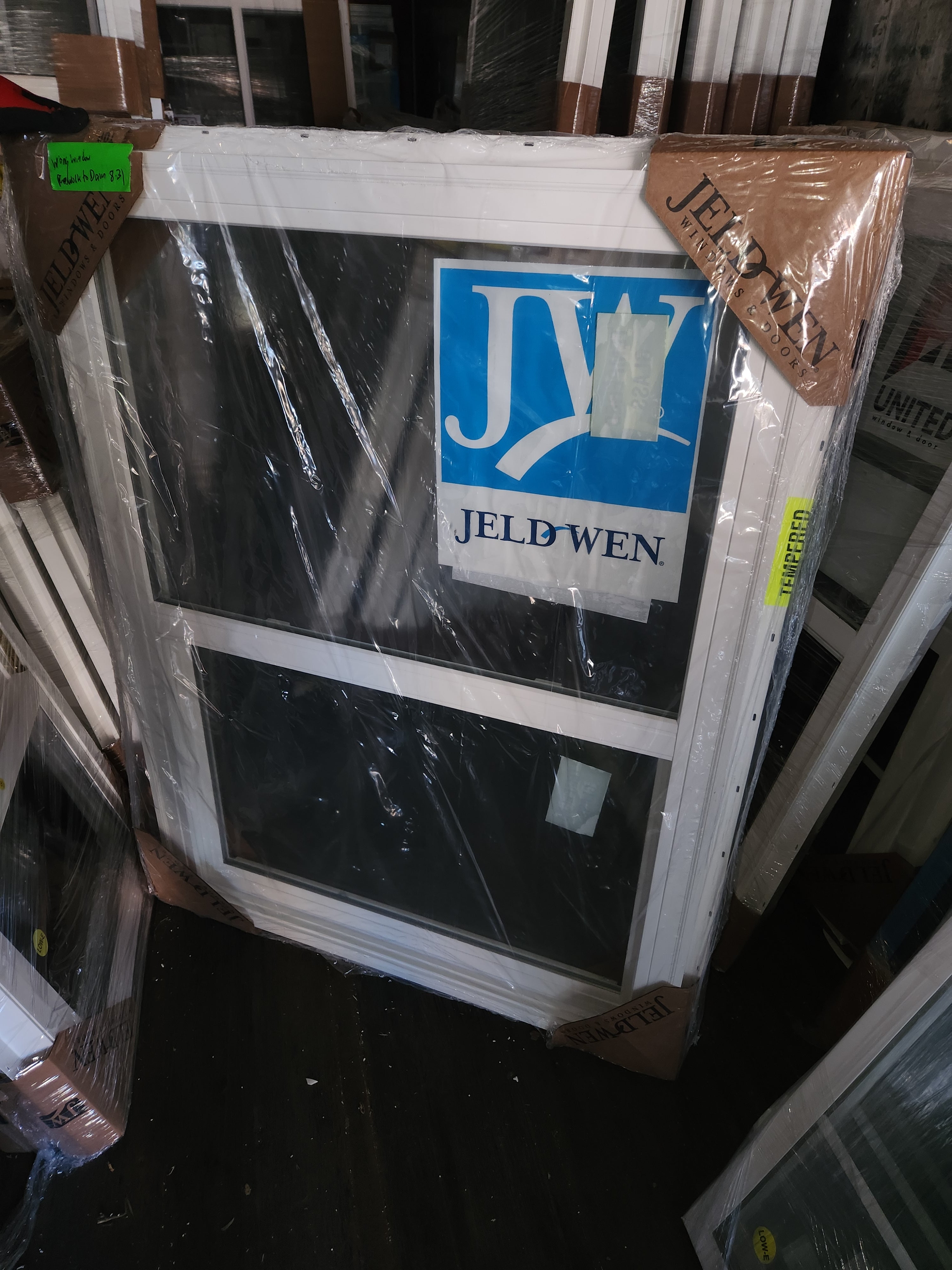 Jeld-Wen 3x4 Tempered Glass with no grids
