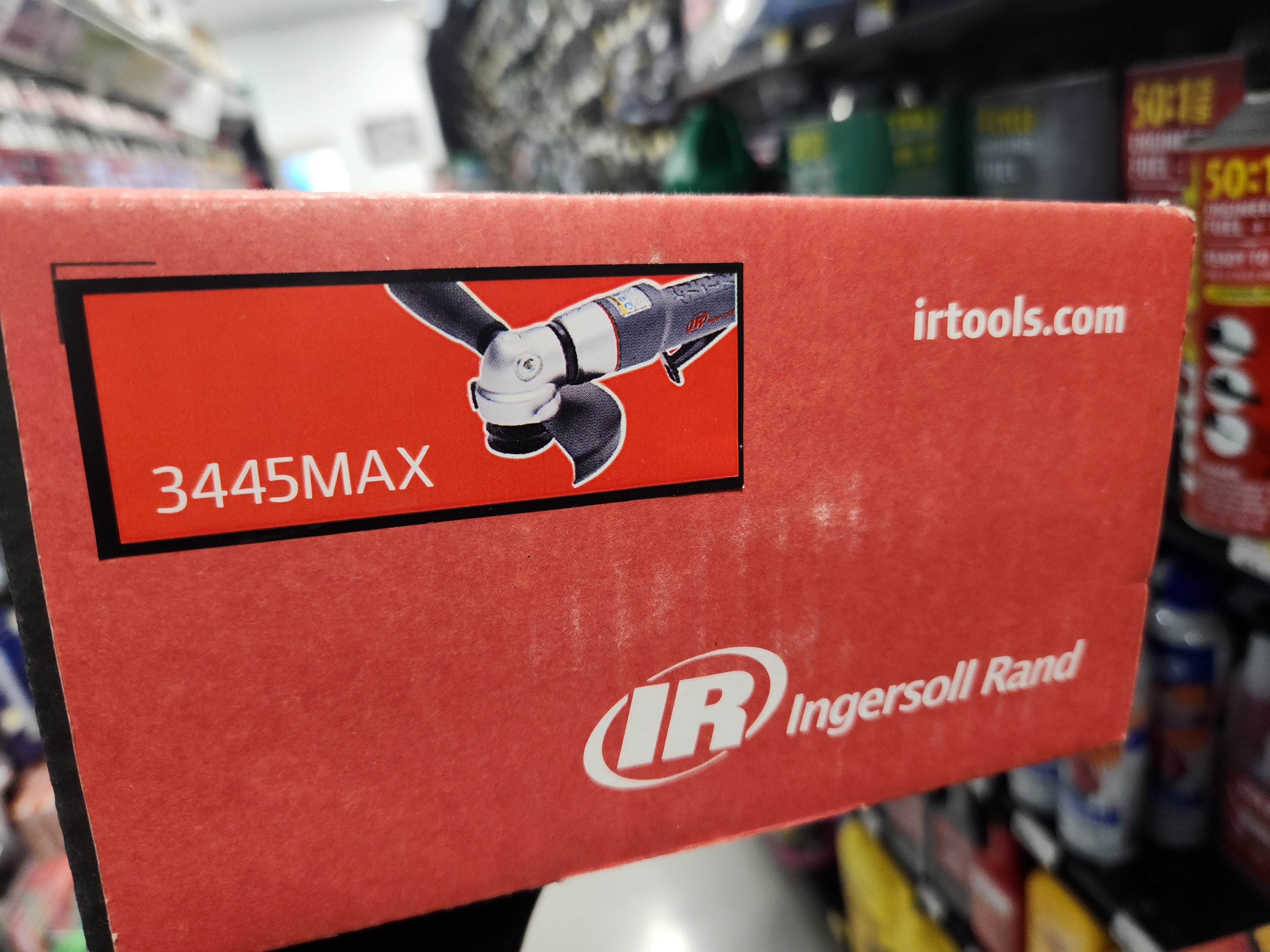 Ingersoll Rand 3445MAX Air Angle Grinder, 4.5" Wheel, 5/8 in.- 11 Thread, 12000 RPM, Rear Exhaust, 0.88 HP, Gray