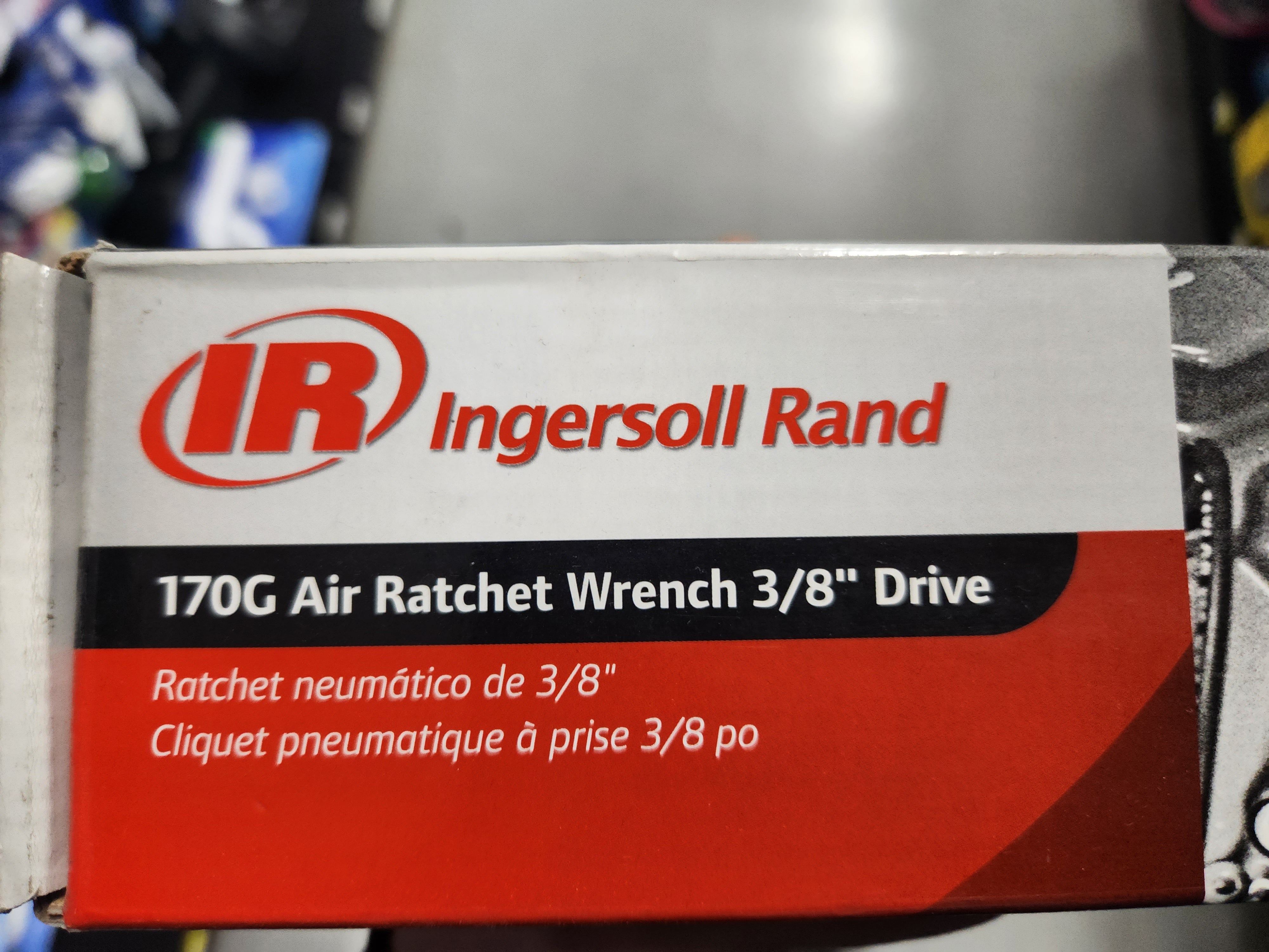 Ingersoll Rand 170G Edge Series 3/8” Drive Air Ratchet Wrench, 55 ft lbs Max Torque Output, 170 RPM, Comfort Grip, Lightweight, Compact, Black