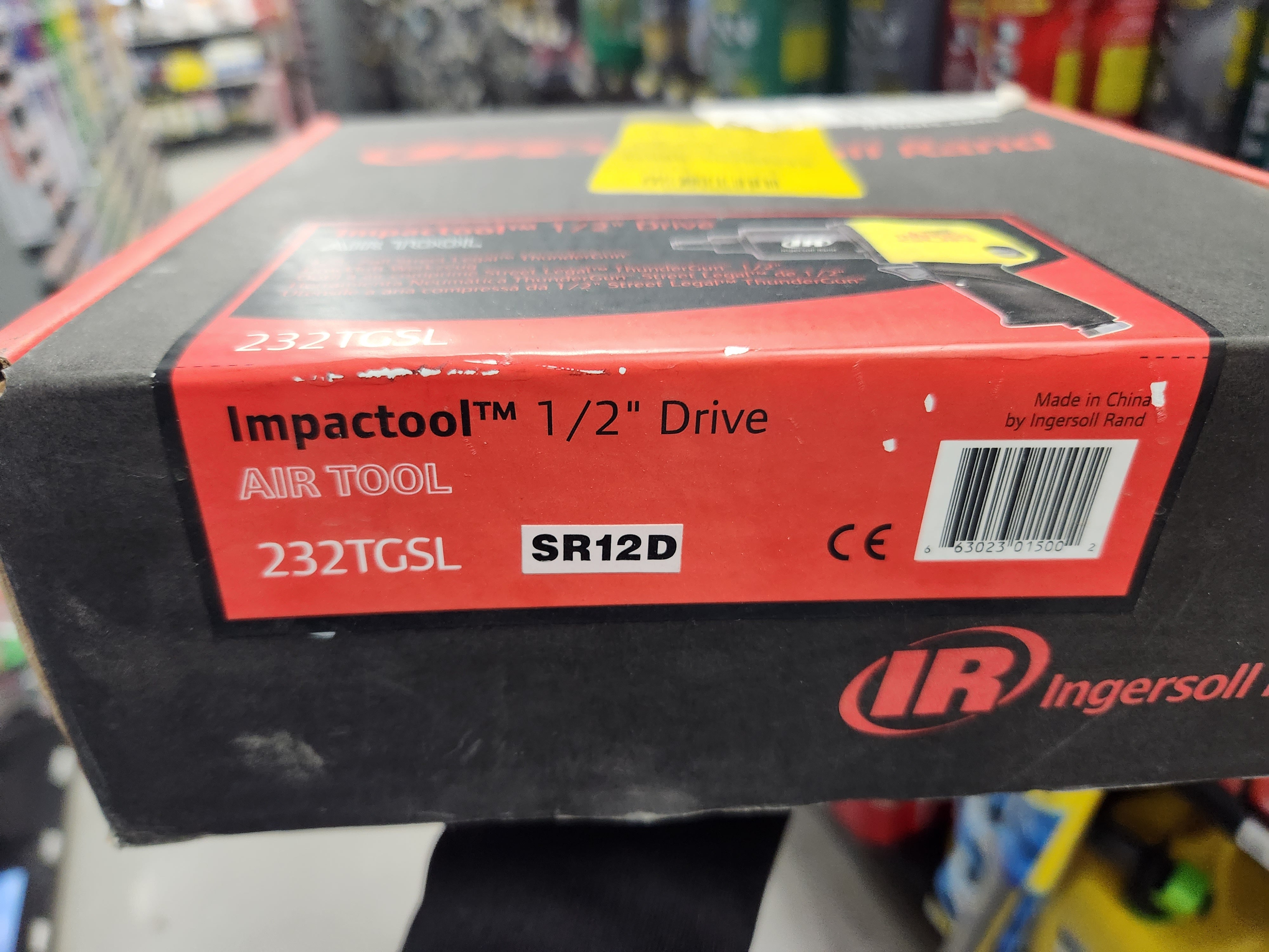 Ingersoll Rand 232TGSL 1/2" Thunder Gun, Fastest Air Impact Wrench, 625 ft lbs Max Reverse Torque, 550 ft lbs Forward Torque, 10,000 RPM, Adjustable Power Regulator