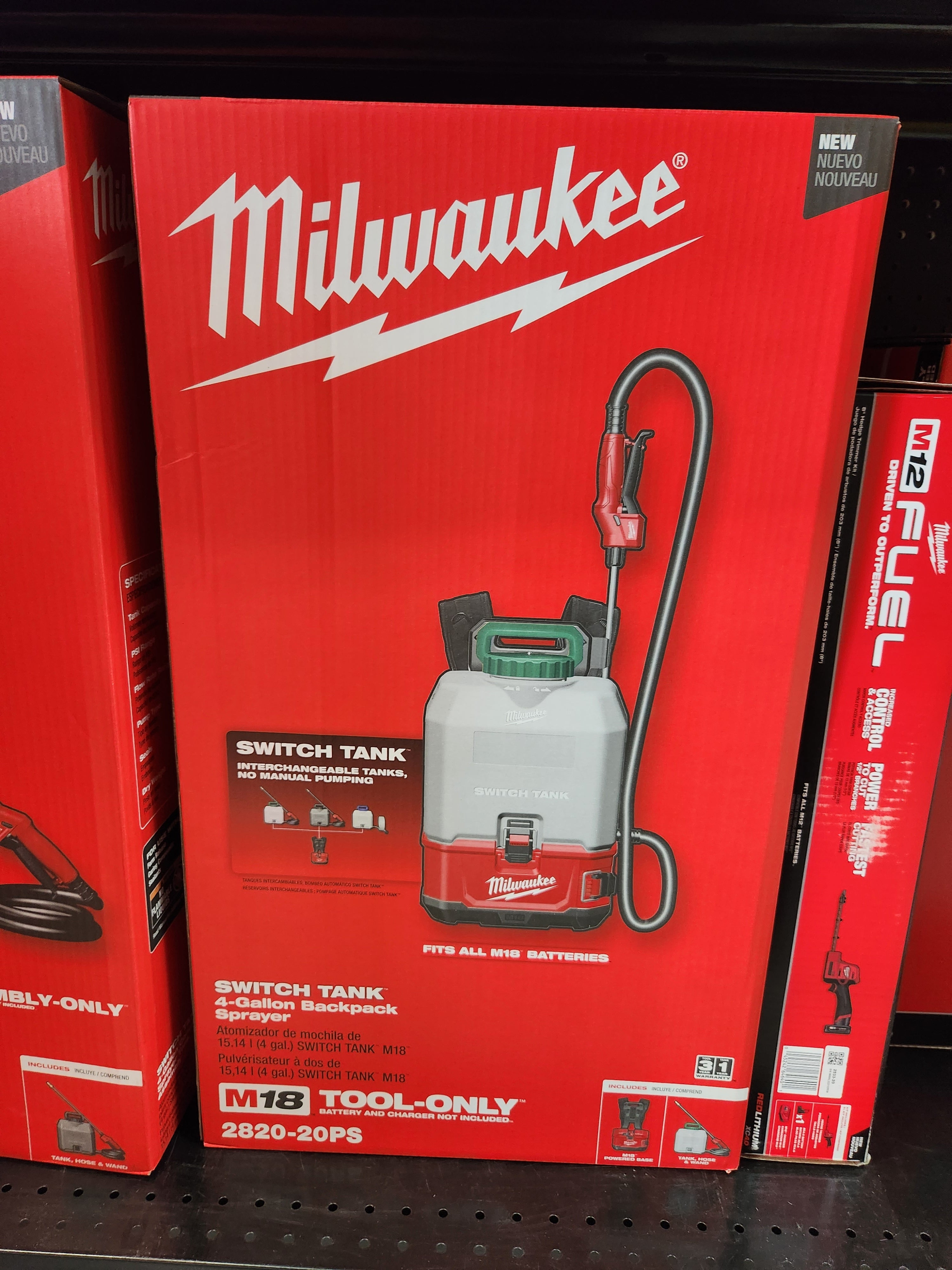 Milwaukee M18™ SWITCH TANK™ 4-Gallon Backpack Sprayer 2820-20PS