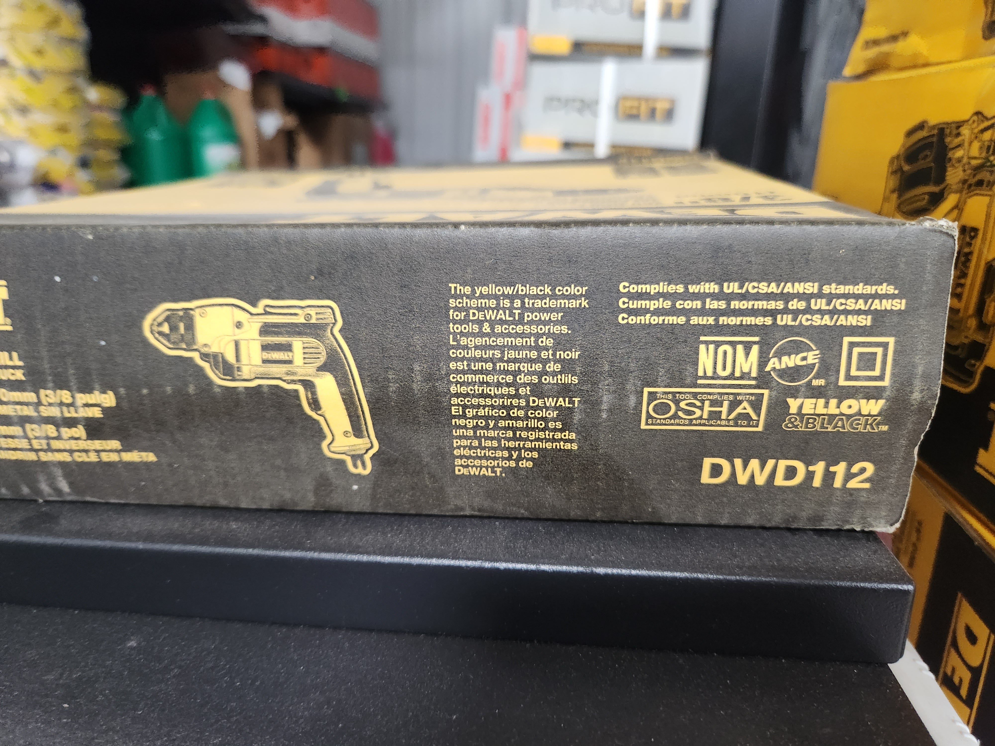 Dewalt 3/8 in. (10mm) VSR™ Pistol Grip Drill with Keyless Chuck -- DWD112