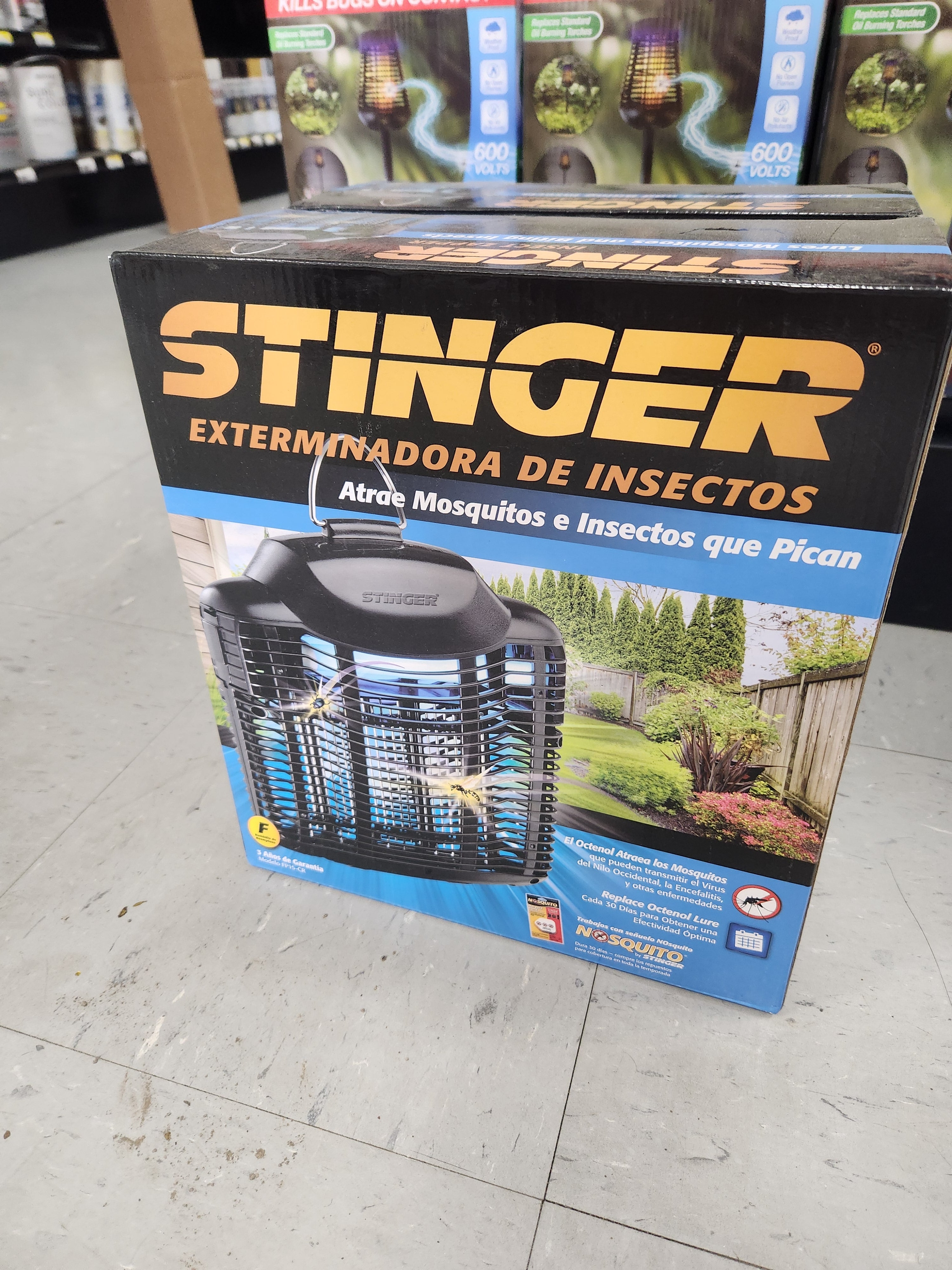 Stinger FP15-CR Flat Panel Insect Zapper, 1000 V, 15 W, Black Lamp