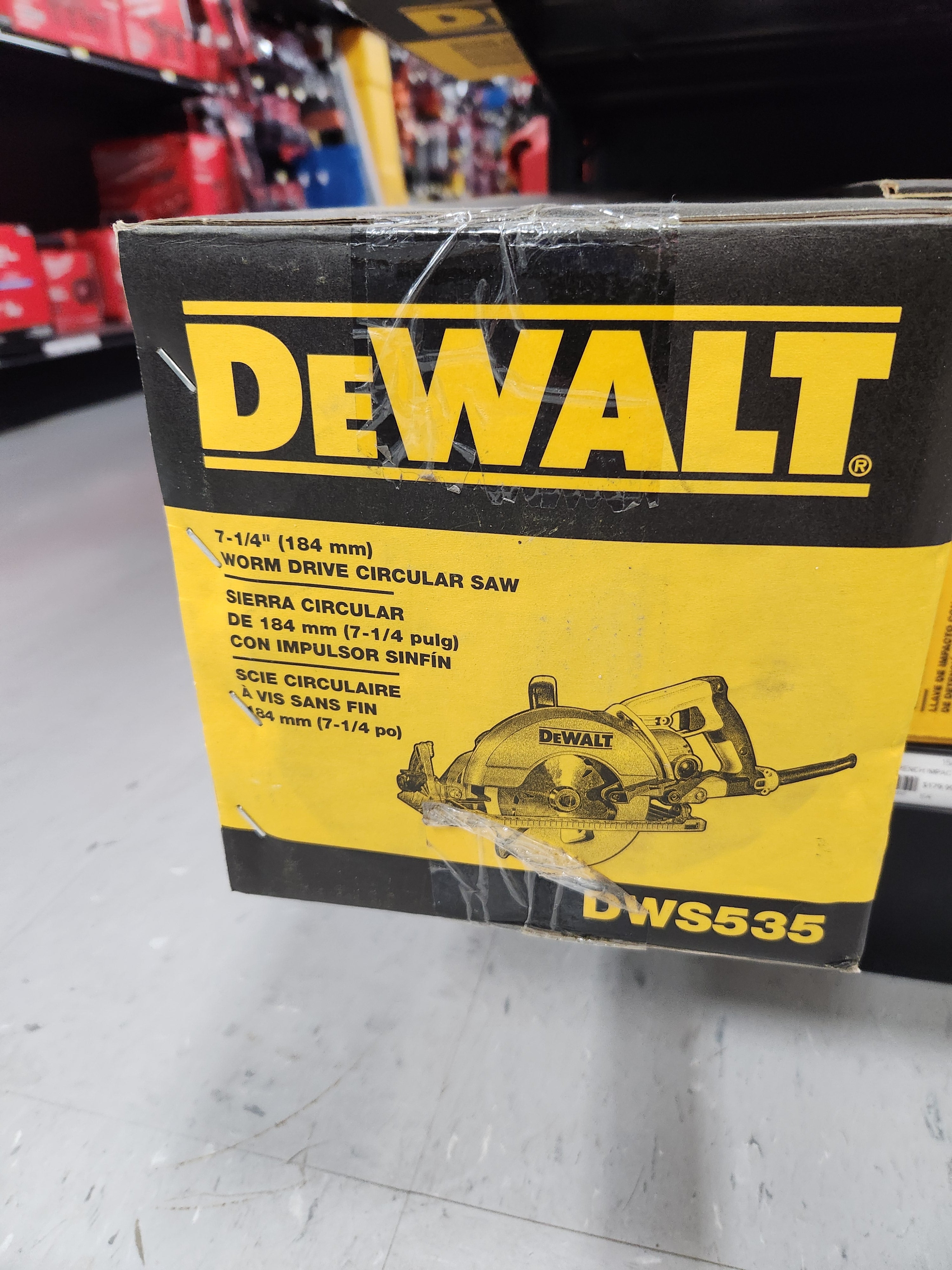 Dewalt 7-1/4 in. Worm Drive Circular Saw with Electric Brake -- DWS535