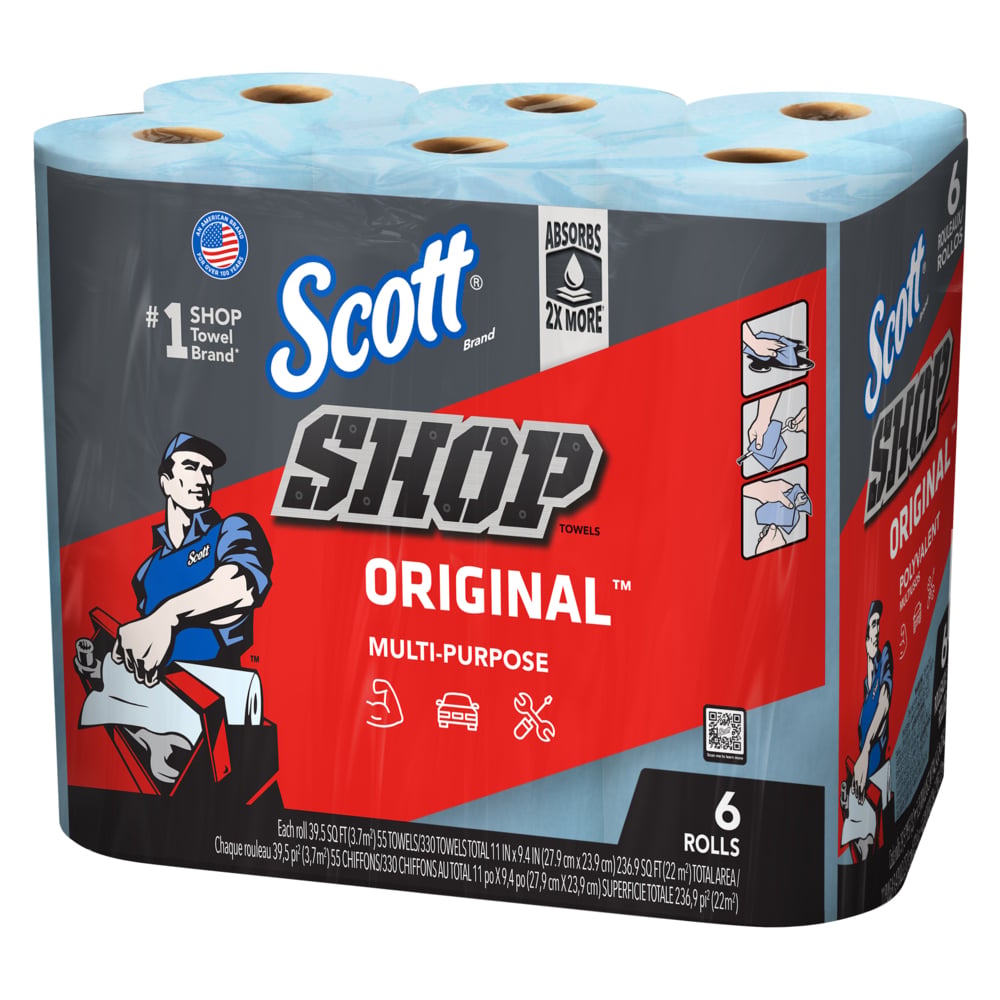 Scott Shop Towel 55 Sheet 1 Ply 6 Pk -- 75180