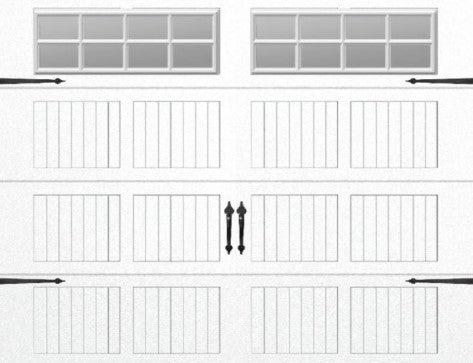 Raynor 9'x7' BuildMark, Carriage House, insulated, Stockton glass top section -- Door #240