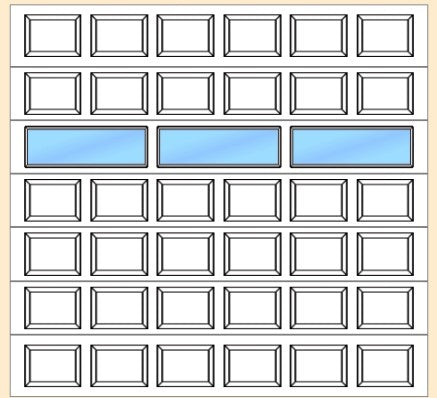 Raynor 12x11 CTMK White, Colonial Panel, Insulated, Windows (Ranch), 15LHF - Door #313