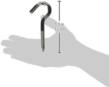 National Hardware 2153BC Series N220-822 Screw Hook, 3/8 in Opening, 4-7/8 in L, Stainless Steel, Zinc