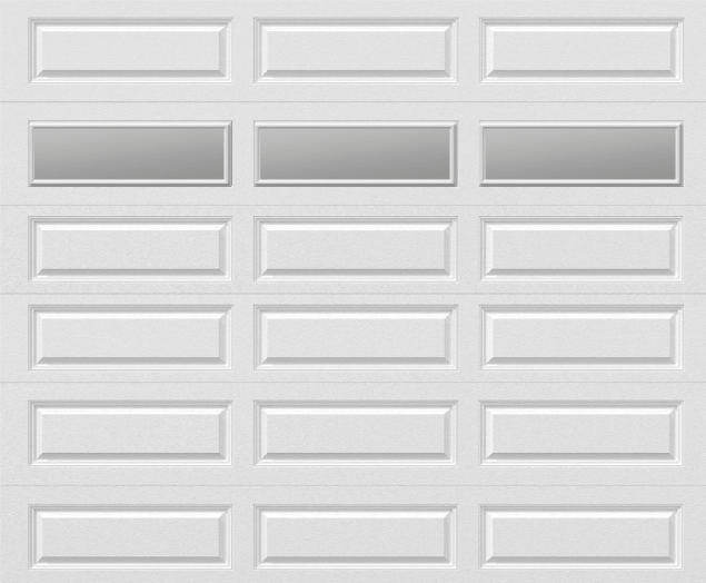 CHI 12'x10' 4216 Insulated, Long Panel, Insulated, Windows LP PLAIN NO INSERT, White, TOR, 15R -- Door #335