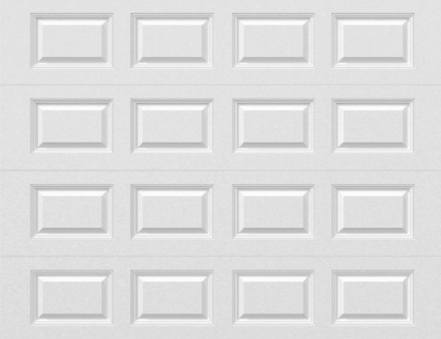 CHI 9'x7' 2250, Short Panel, Non-Insulated, No Windows, White, TOR, 12R Track / Outside Cnt Lock -- Door #338