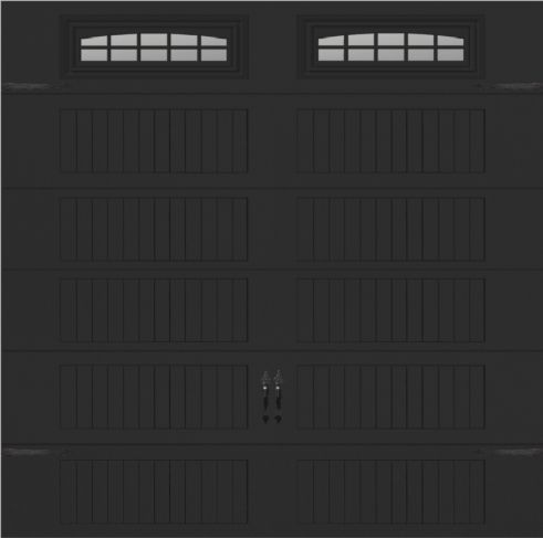 CHI 10'x10' 5983 Insulated, Carriage, Insulated, Windows ARCHED STOCKTON, Black, TOR, 12R -- Door #363
